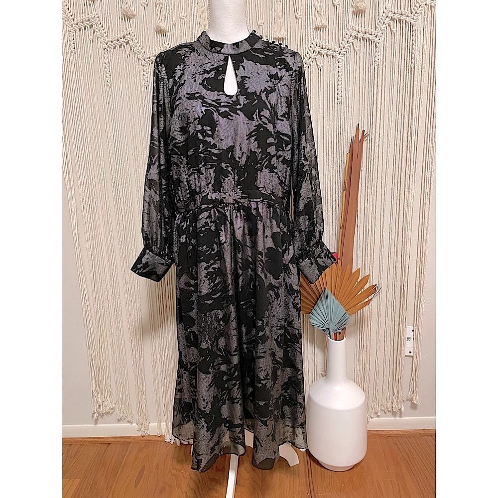 NWOT ModCloth More to Adore Metallic Midi Dress Size 1X